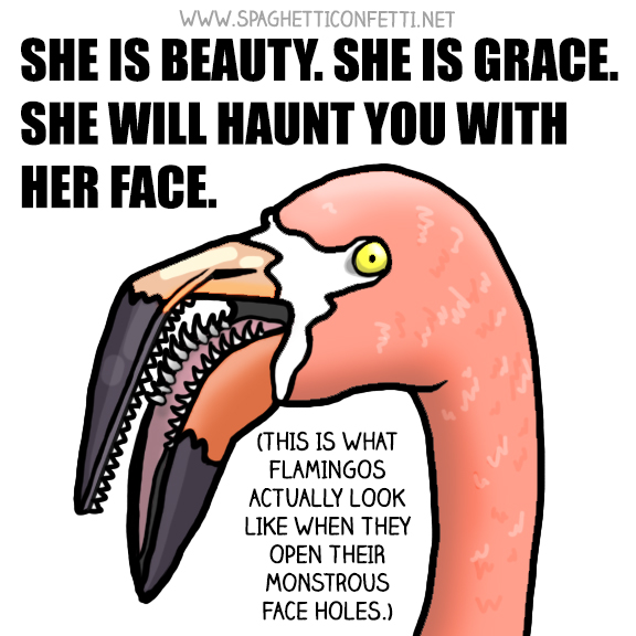 flamingo mouth